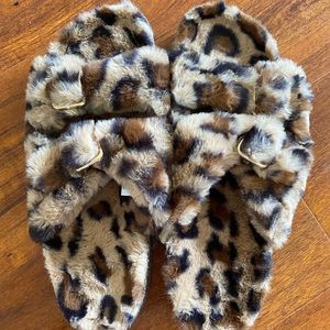 Cheetah Print Slipper Sandals